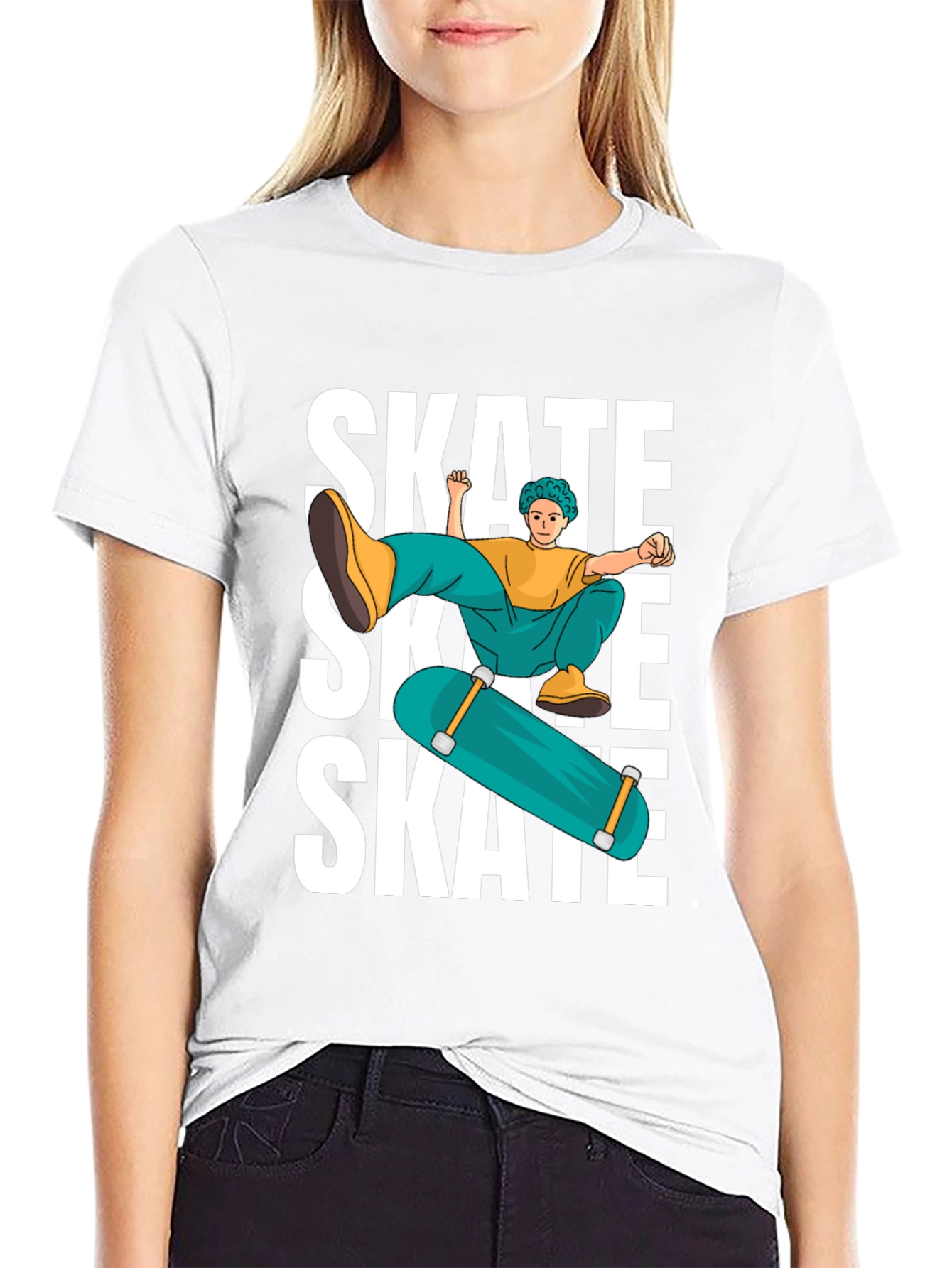 Skate Graphic T-Shirt Cool Skater Tee