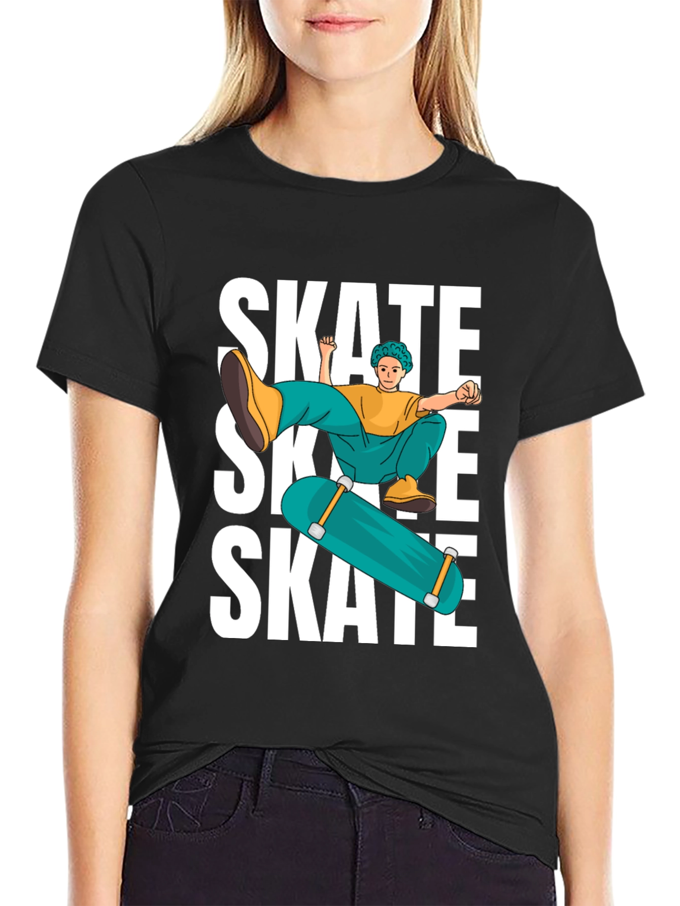 Skate Graphic T-Shirt Cool Skater Tee