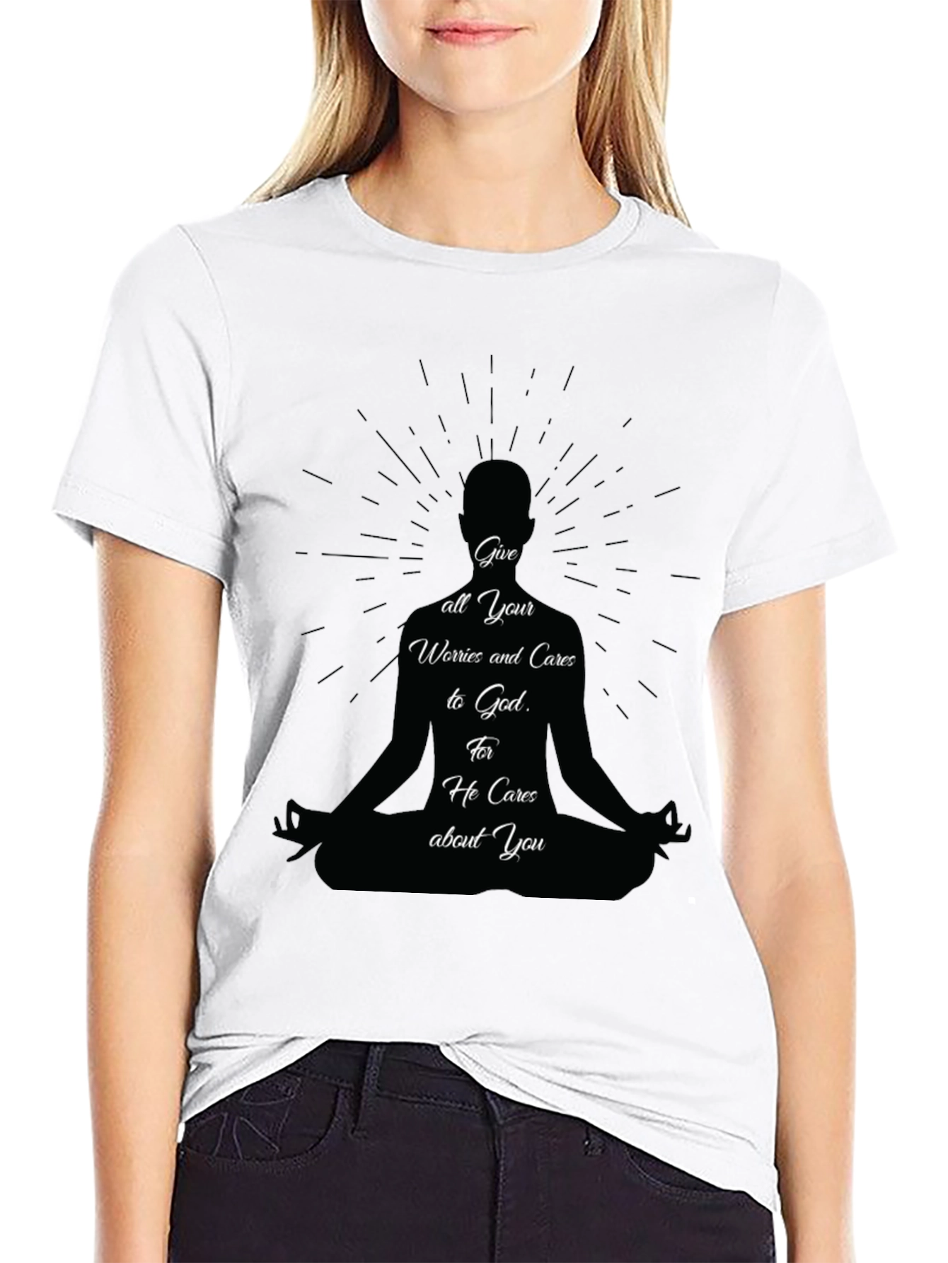 Meditative T-Shirt: Give Worries to God Tee