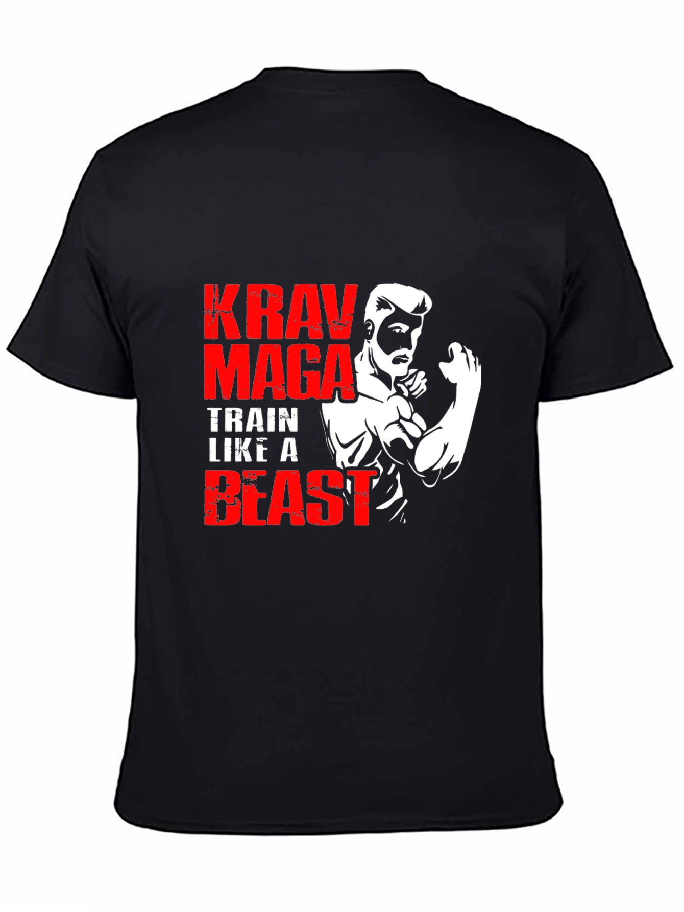 Krav Maga Train Like A Beast Black T-Shirt