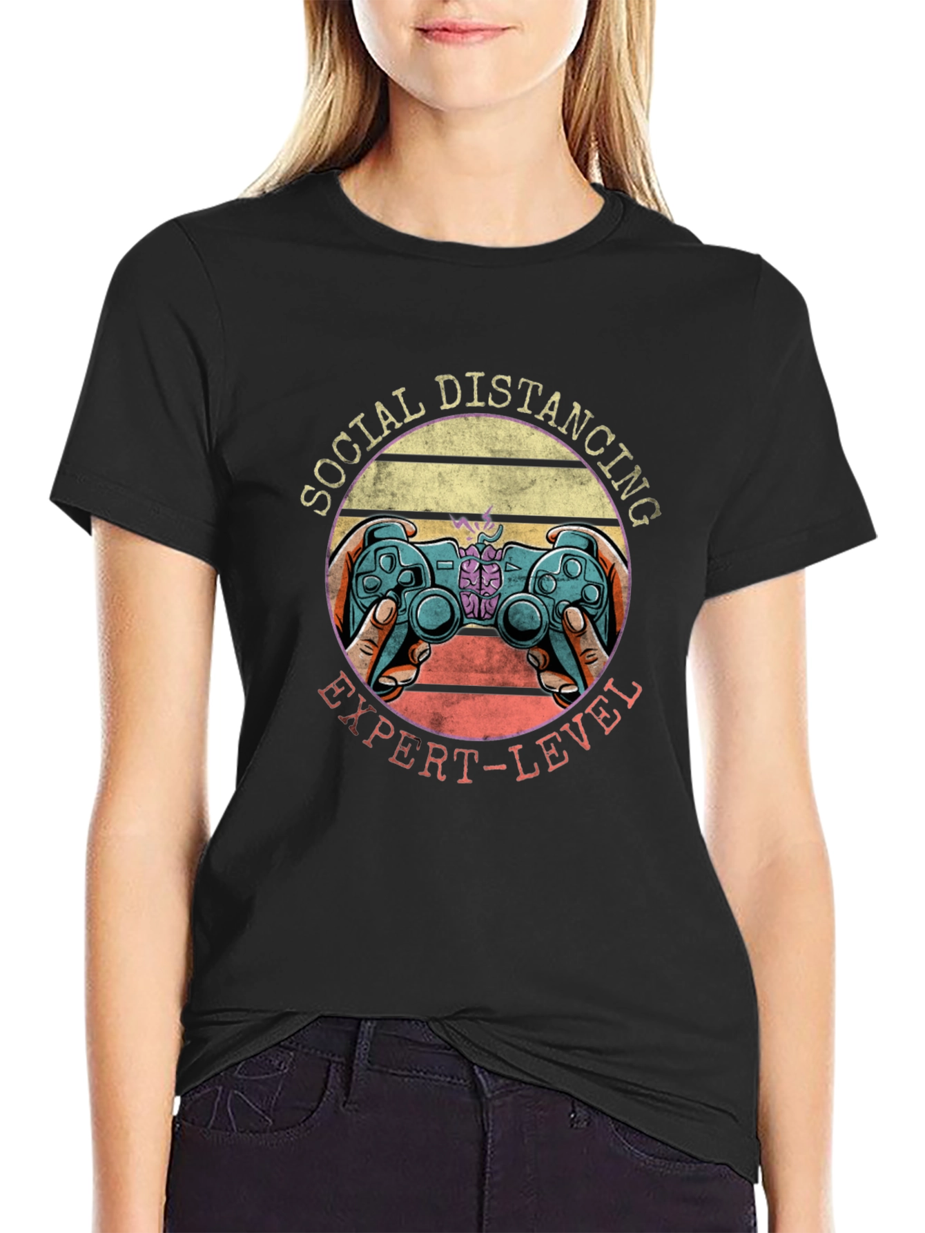 Social Distancing Expert Gamer T-Shirt