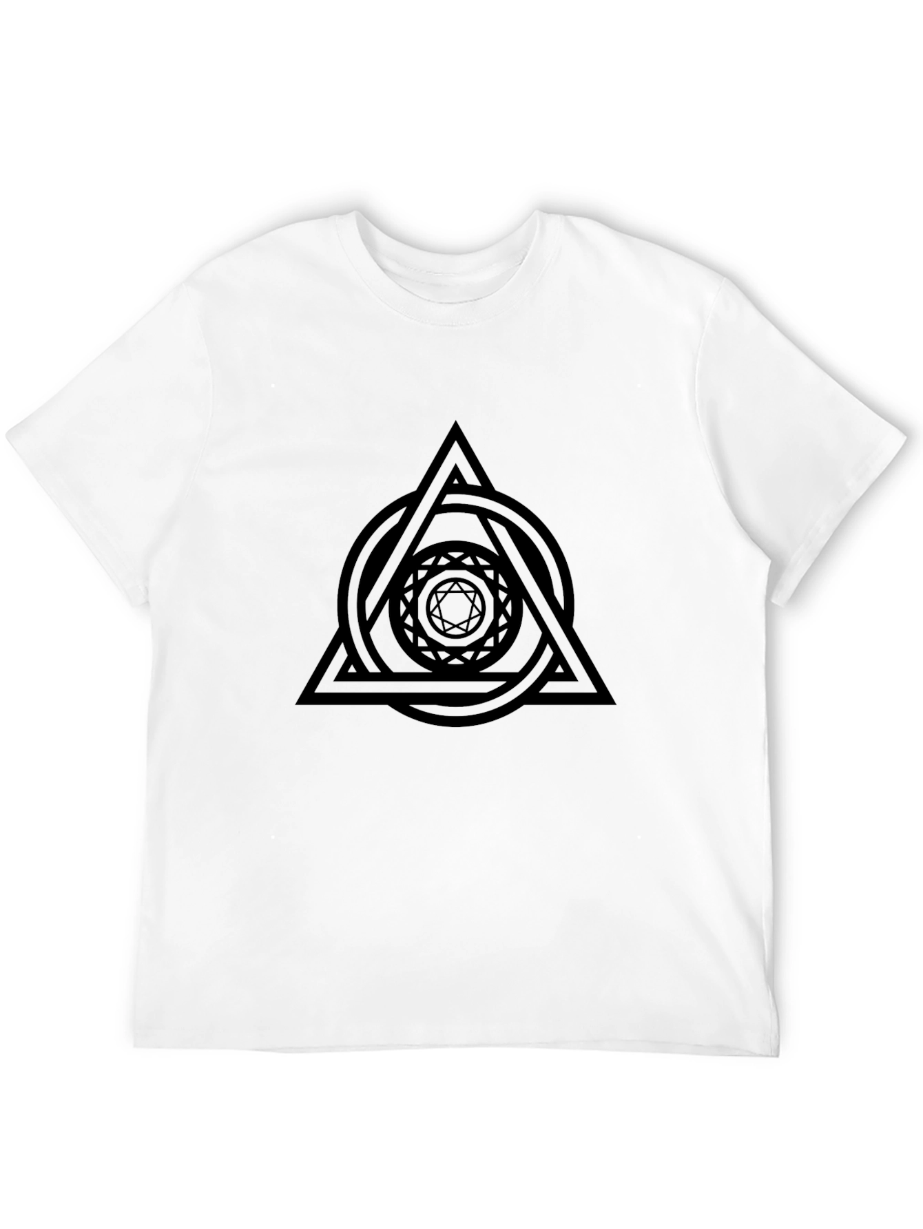 Geometric Graphic Black T-Shirt