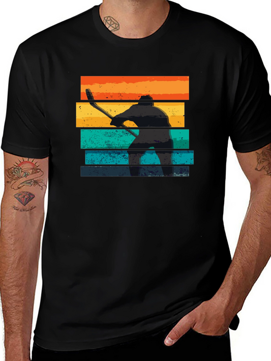 Retro Hockey Player Graphic Tee
