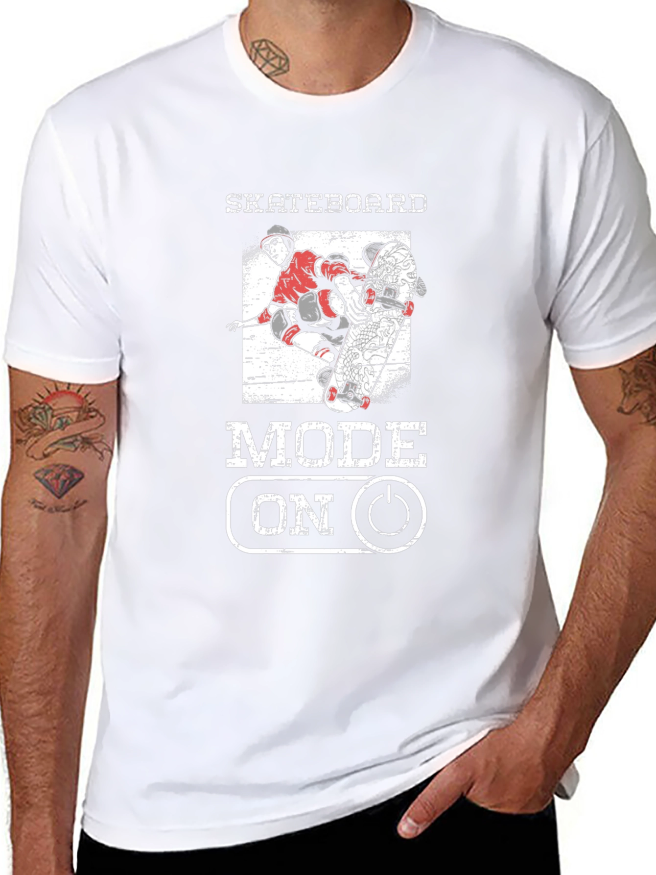 Skateboard Mode On Graphic Tee - Skateboarding T-Shirt