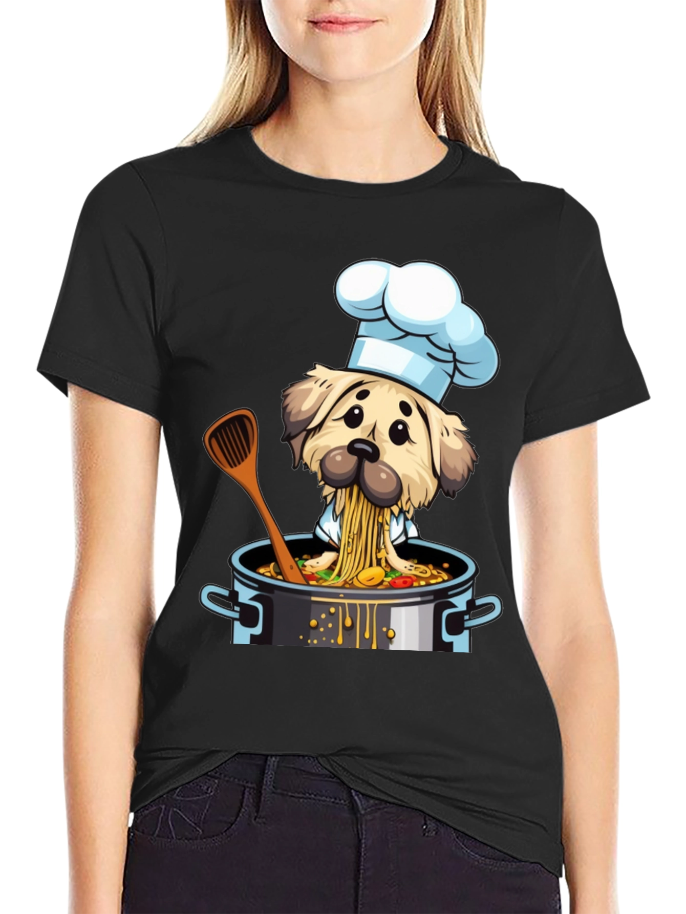 Chef Dog T-Shirt - Funny Cartoon Graphic Tee