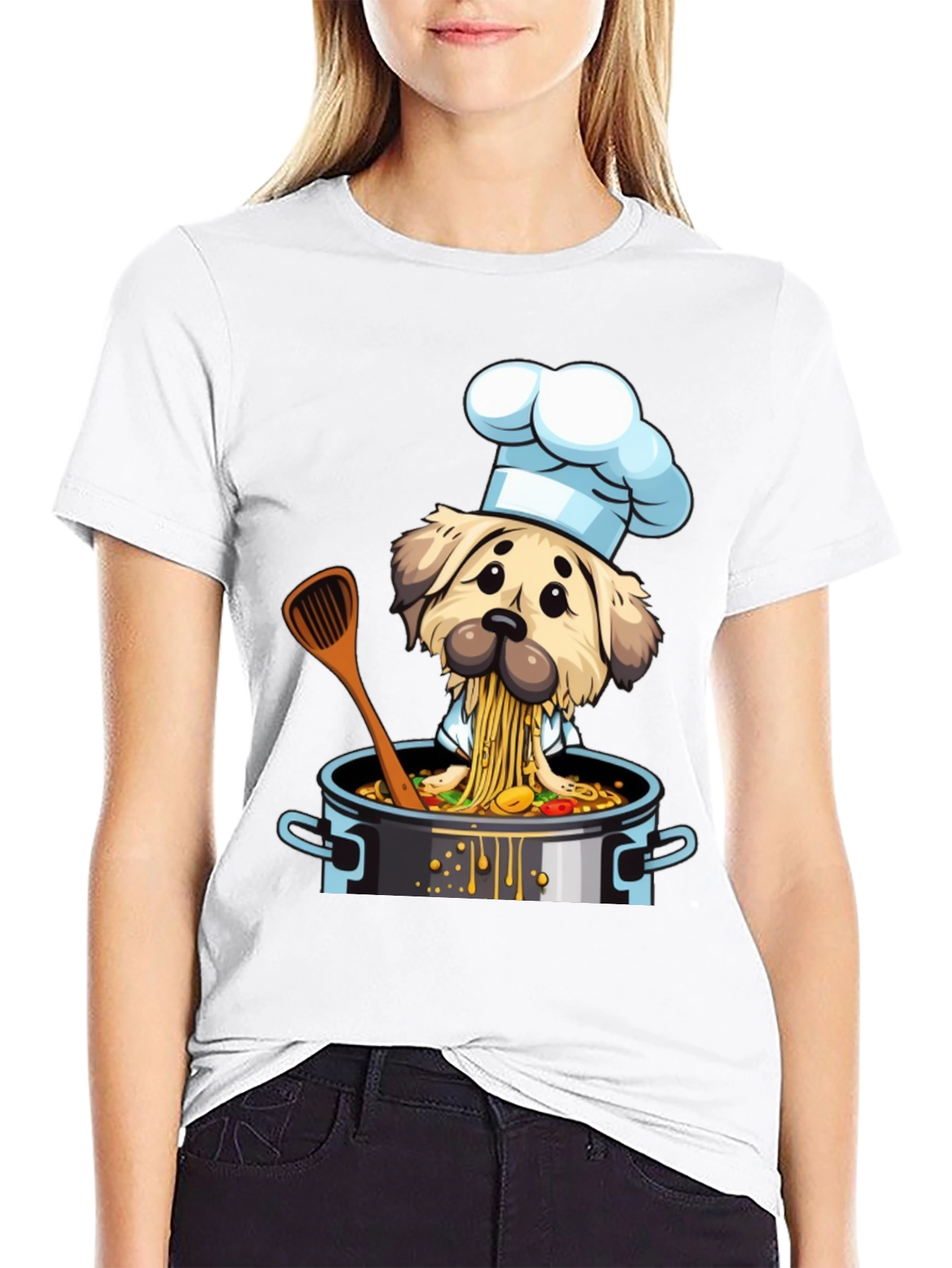Chef Dog T-Shirt - Funny Cartoon Graphic Tee