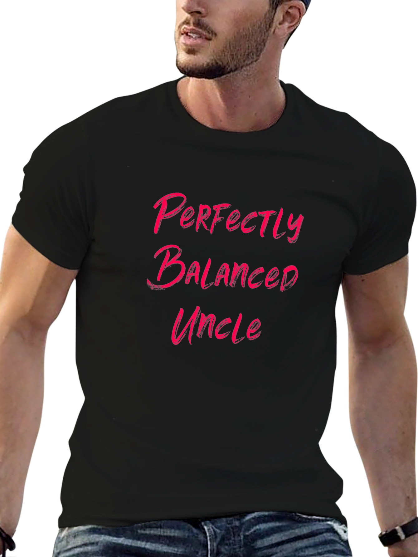 Perfectly Balanced Uncle Graphic Tee - Black