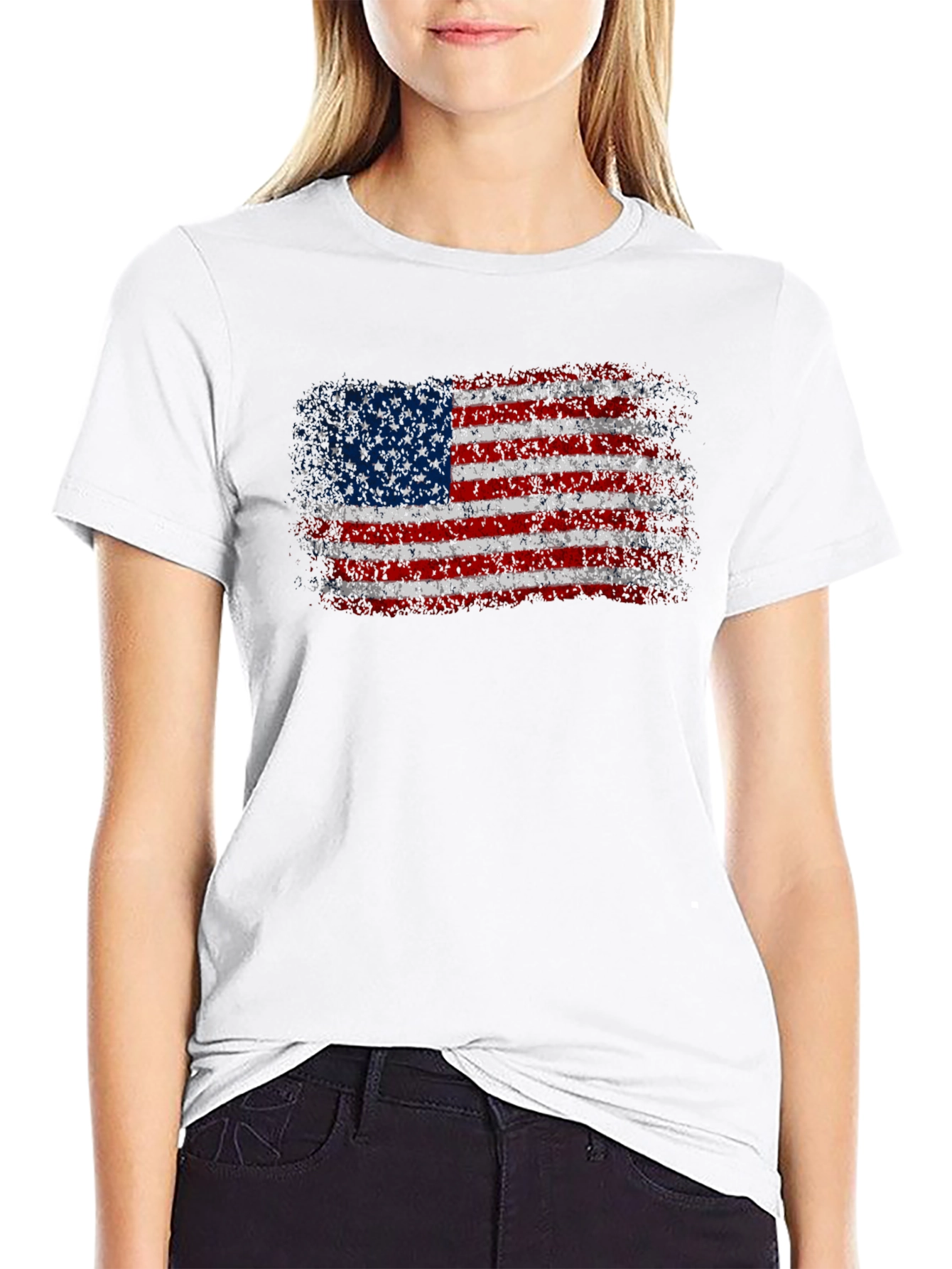 American Flag Grunge T-Shirt - Patriotic Pride