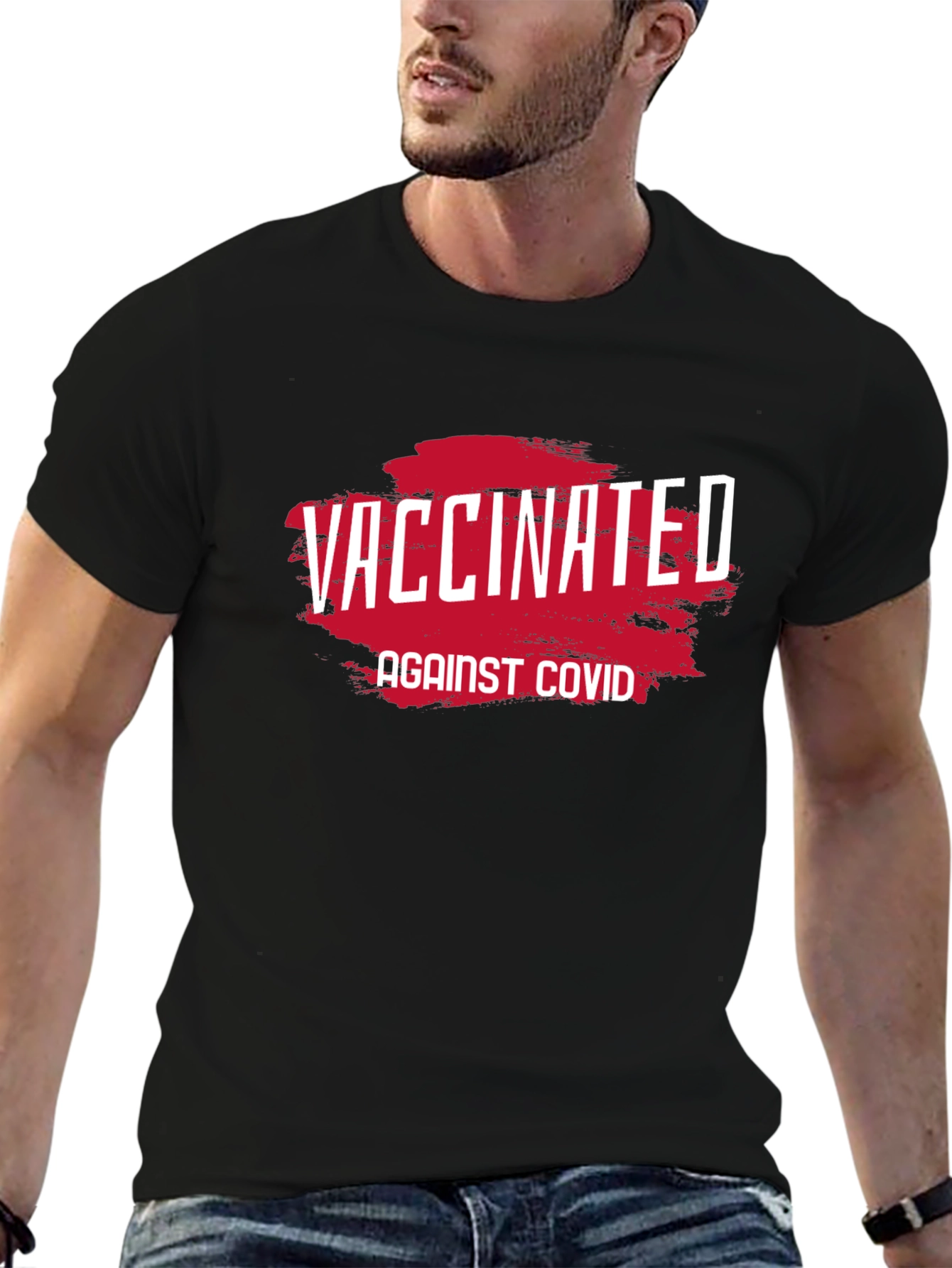 Vaccinated Against COVID T-Shirt - Black