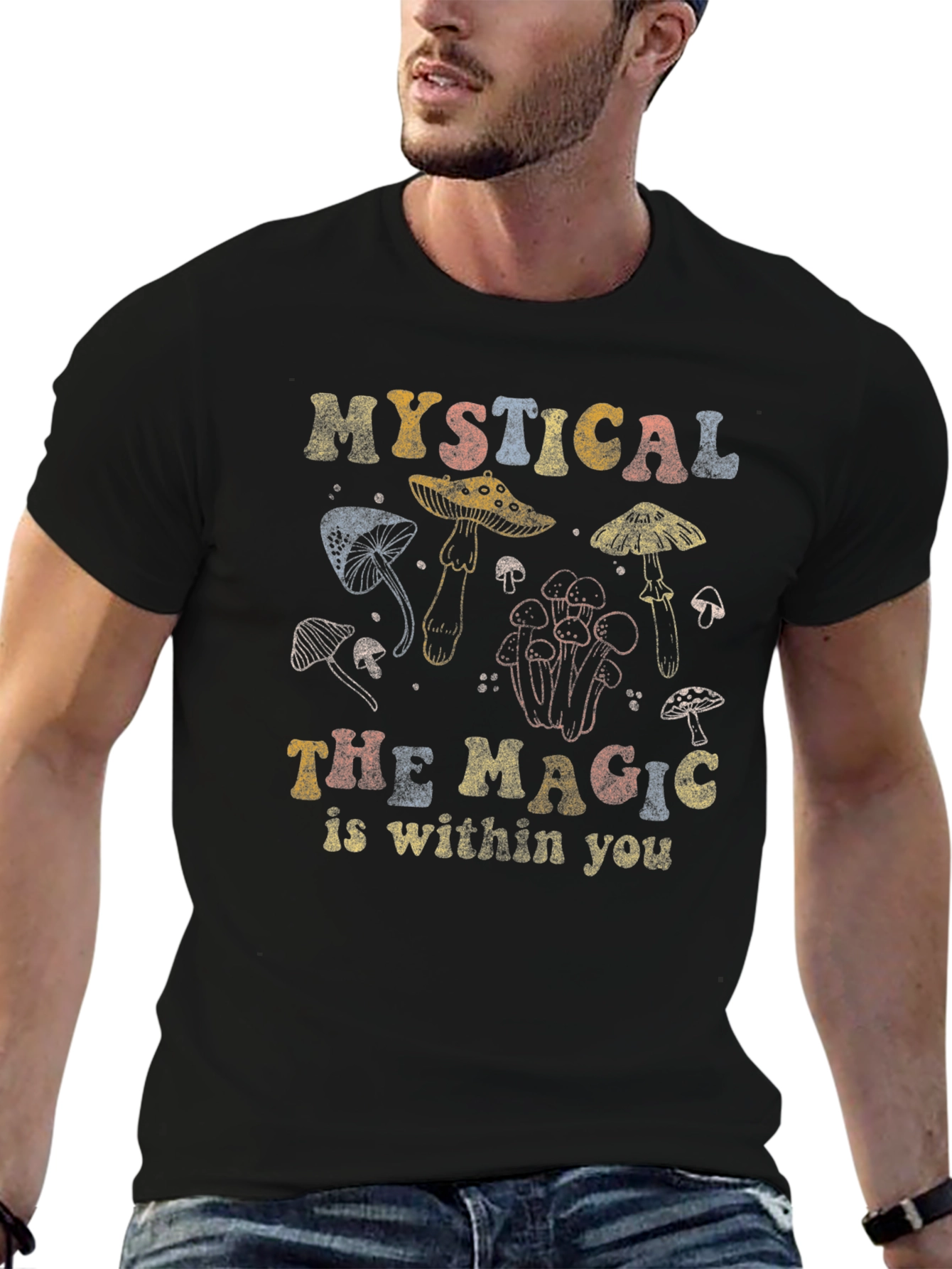 Mystical Magic Mushroom Graphic T-Shirt
