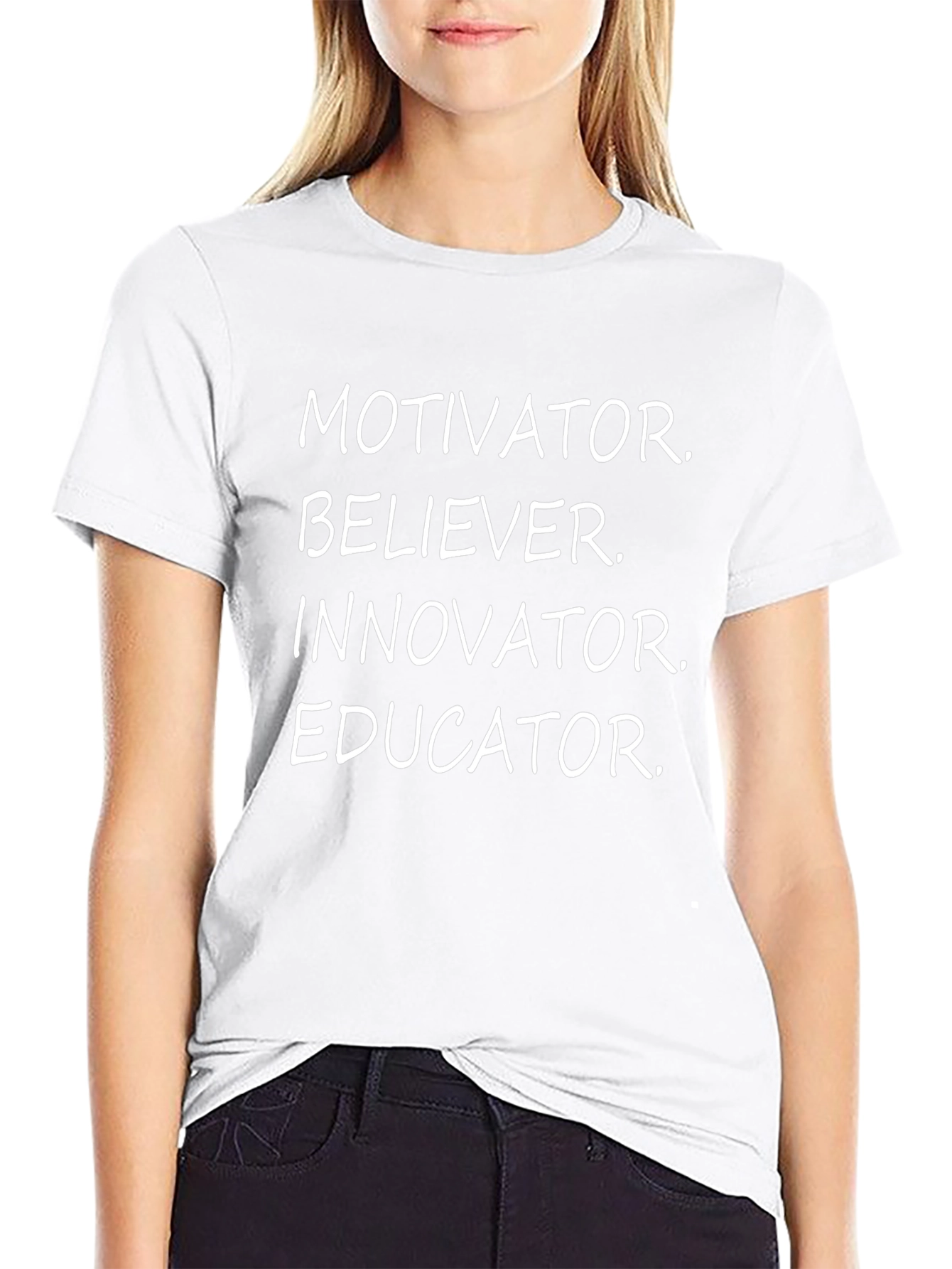 Motivator Believer Innovator Educator Black T-Shirt
