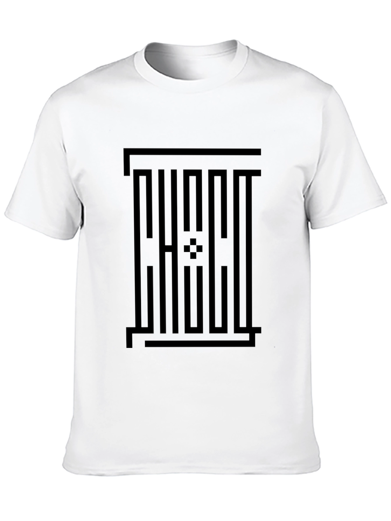 Minimalist Geometric Black Graphic Tee