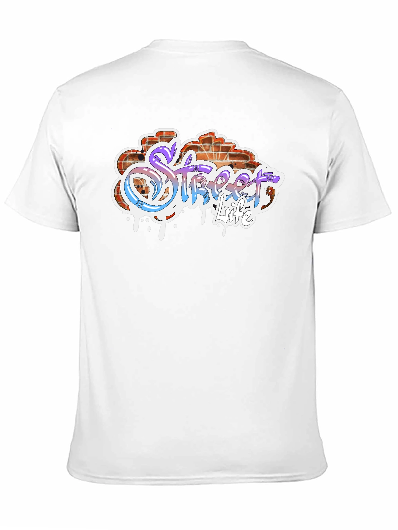 Street Life Graffiti Style Black T-Shirt