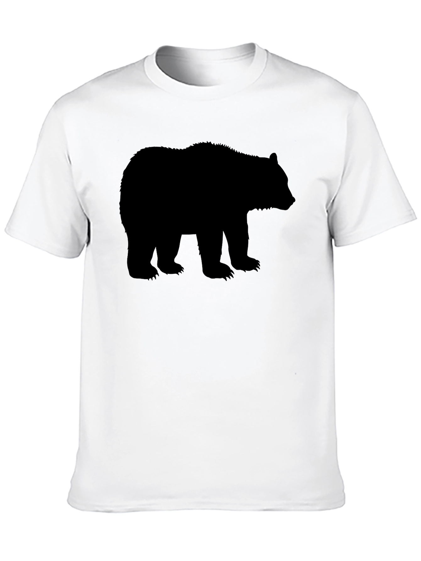 Bear Silhouette Graphic T-Shirt - Mens Black Tee