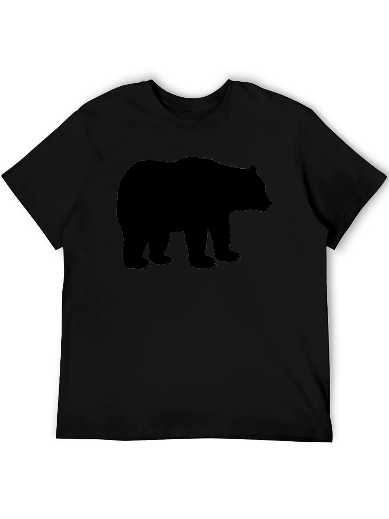 Bear Silhouette Graphic T-Shirt - Mens Black Tee