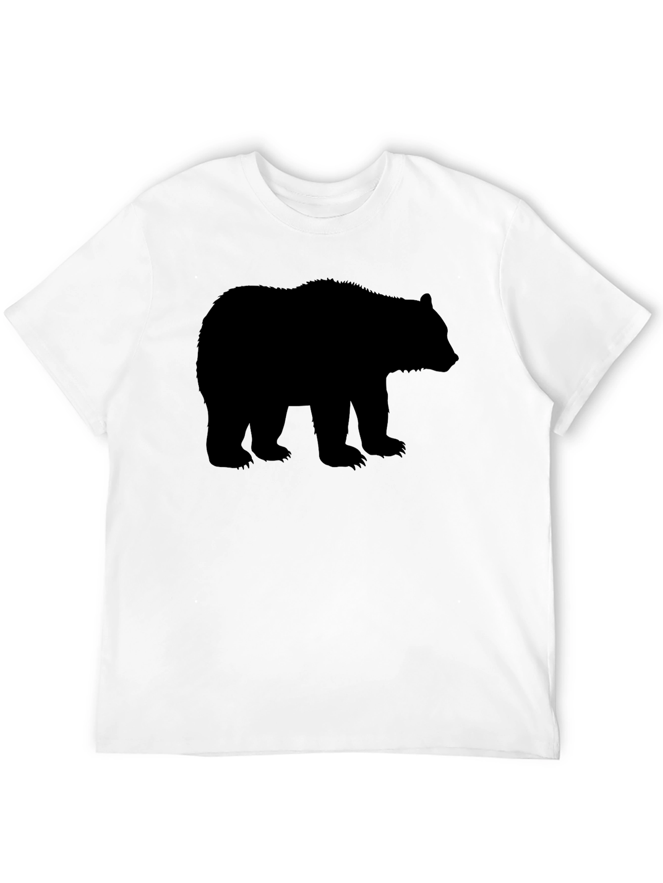 Bear Silhouette Graphic T-Shirt - Mens Black Tee