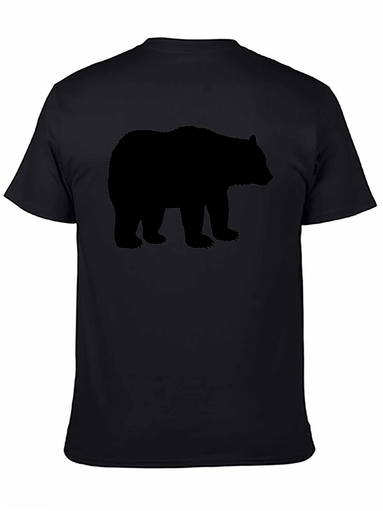 Bear Silhouette Graphic T-Shirt - Mens Black Tee