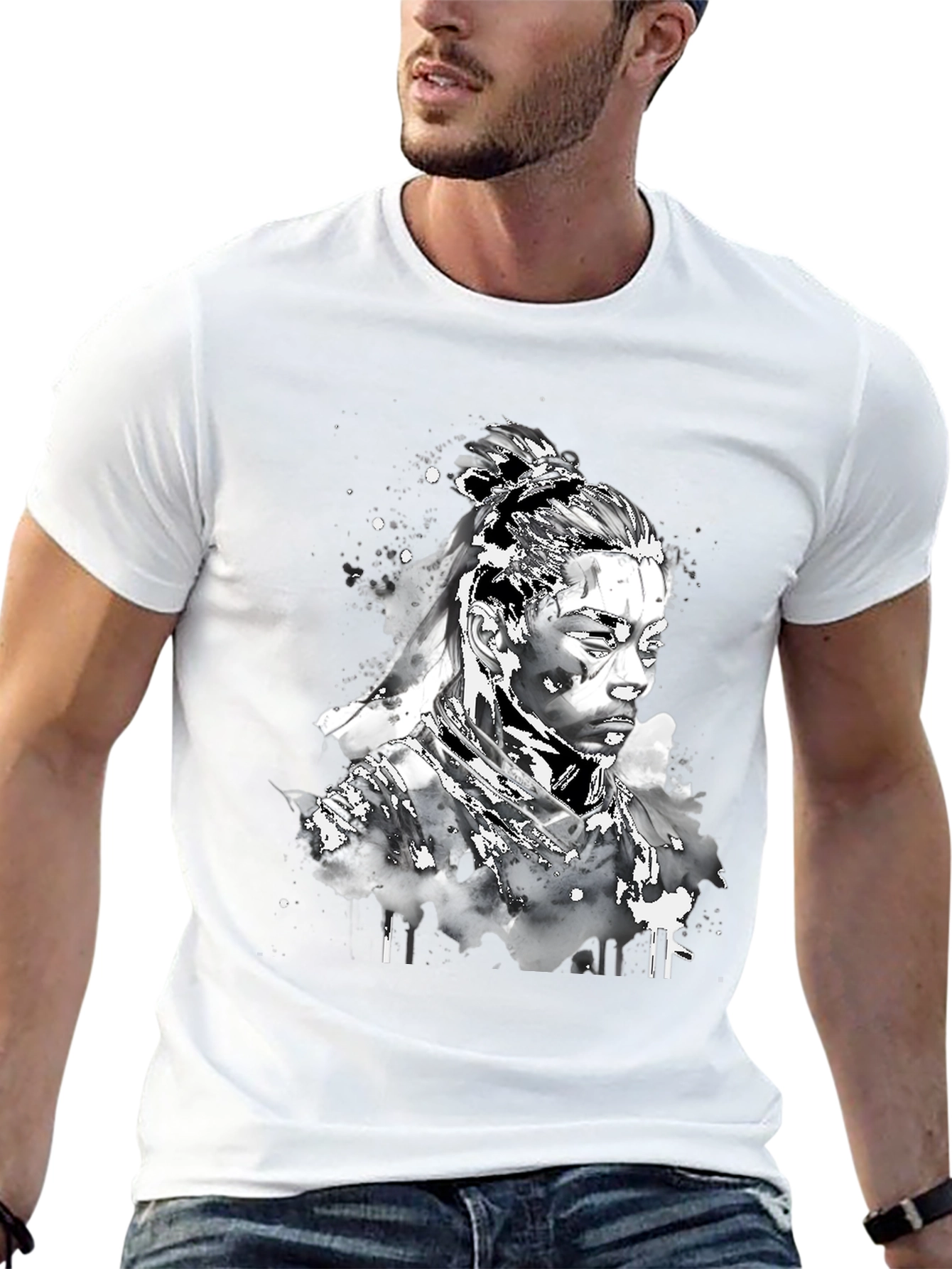 Black T-Shirt with Black Panther Graphic