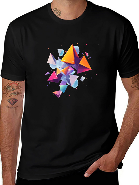 Geometric Prism T-Shirt - Abstract Art Tee