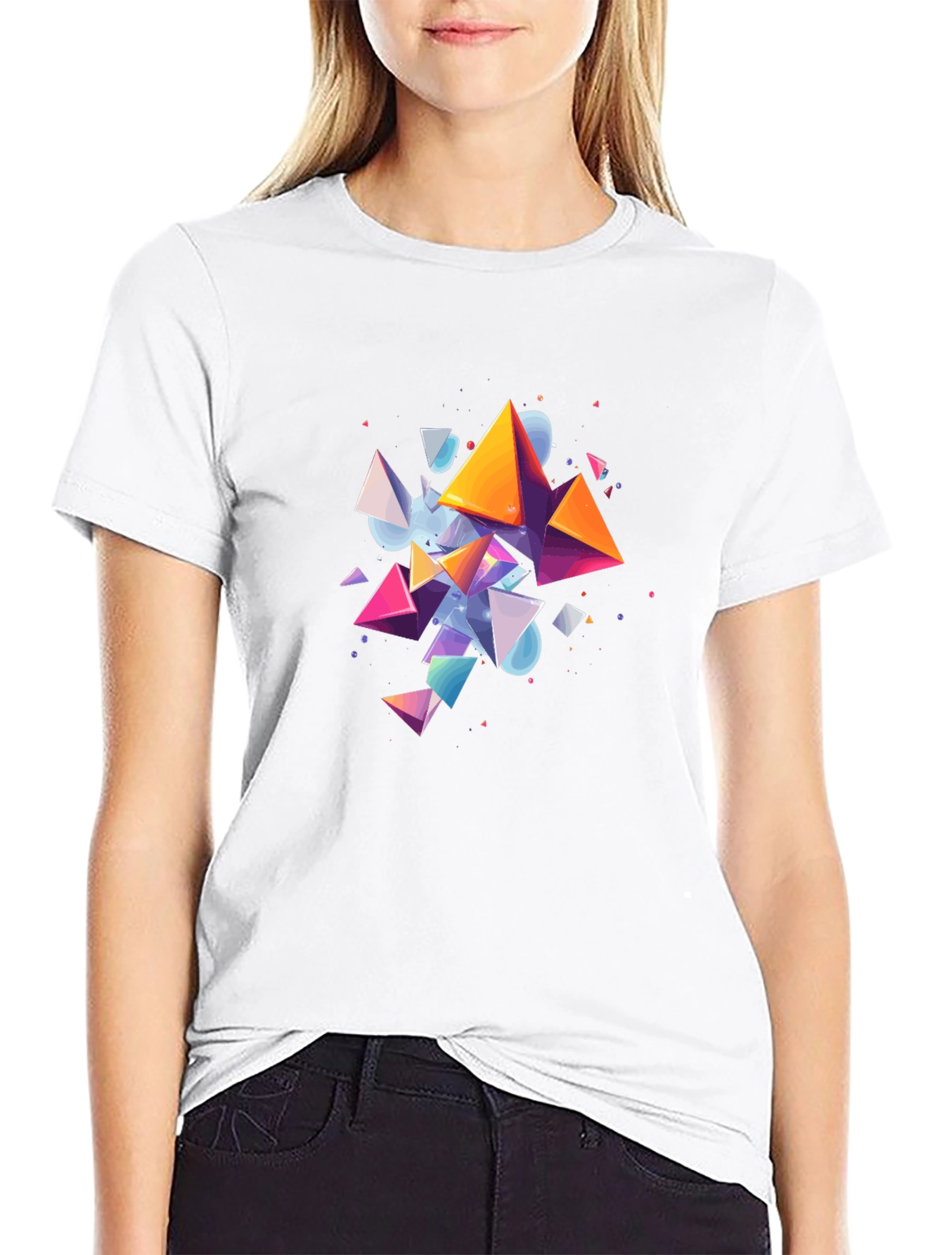 Geometric Prism T-Shirt - Abstract Art Tee