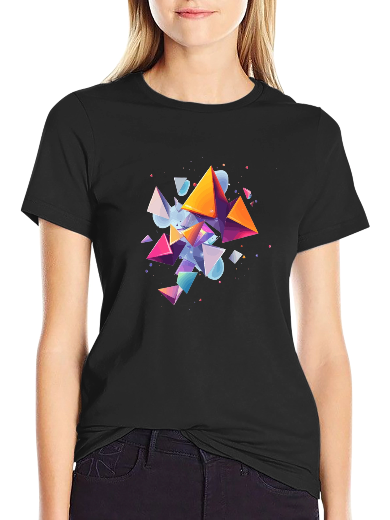 Geometric Prism T-Shirt - Abstract Art Tee