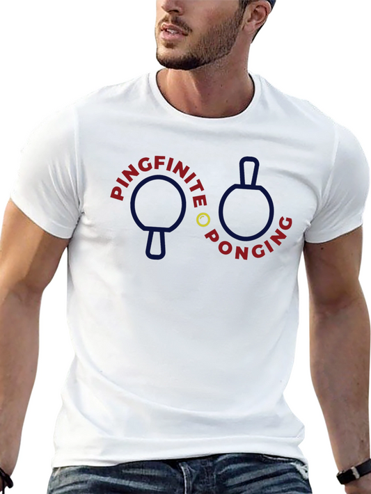 Pingfinite Ponging Graphic Tee - Table Tennis Fan T-Shirt