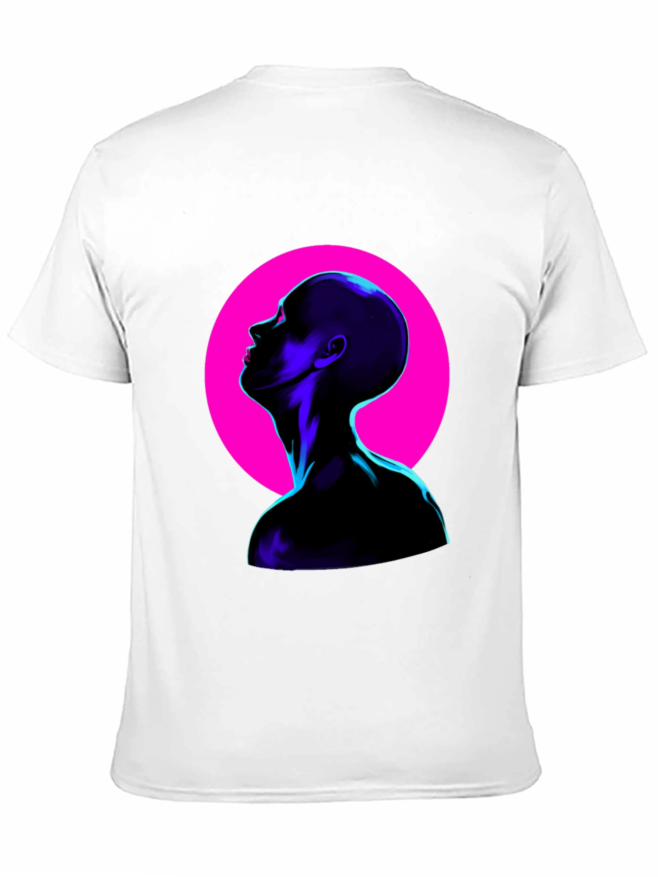 Cyberpunk Silhouette Graphic Tee - Bold Black