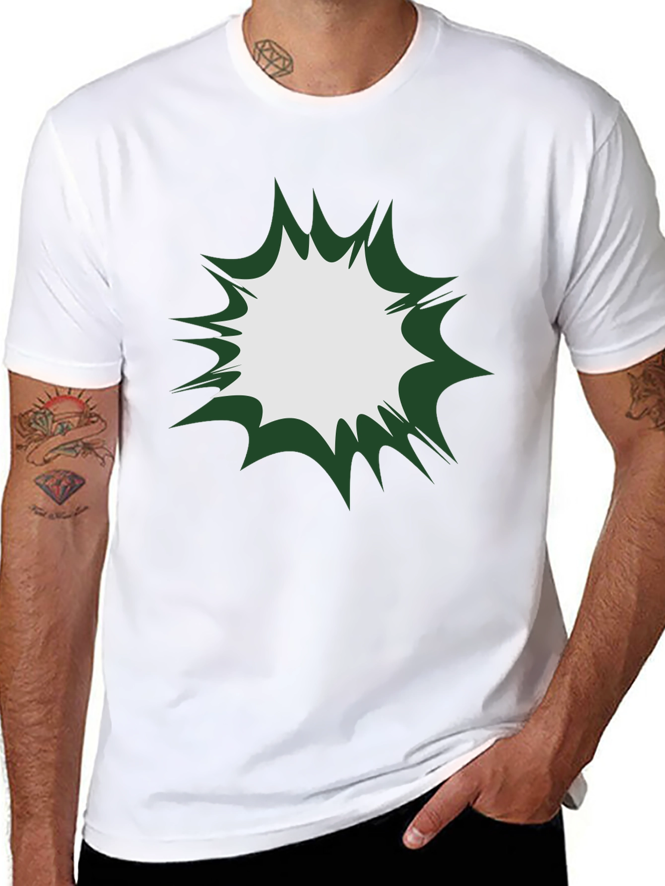 Mens Black T-Shirt - Exploding Graphic Design