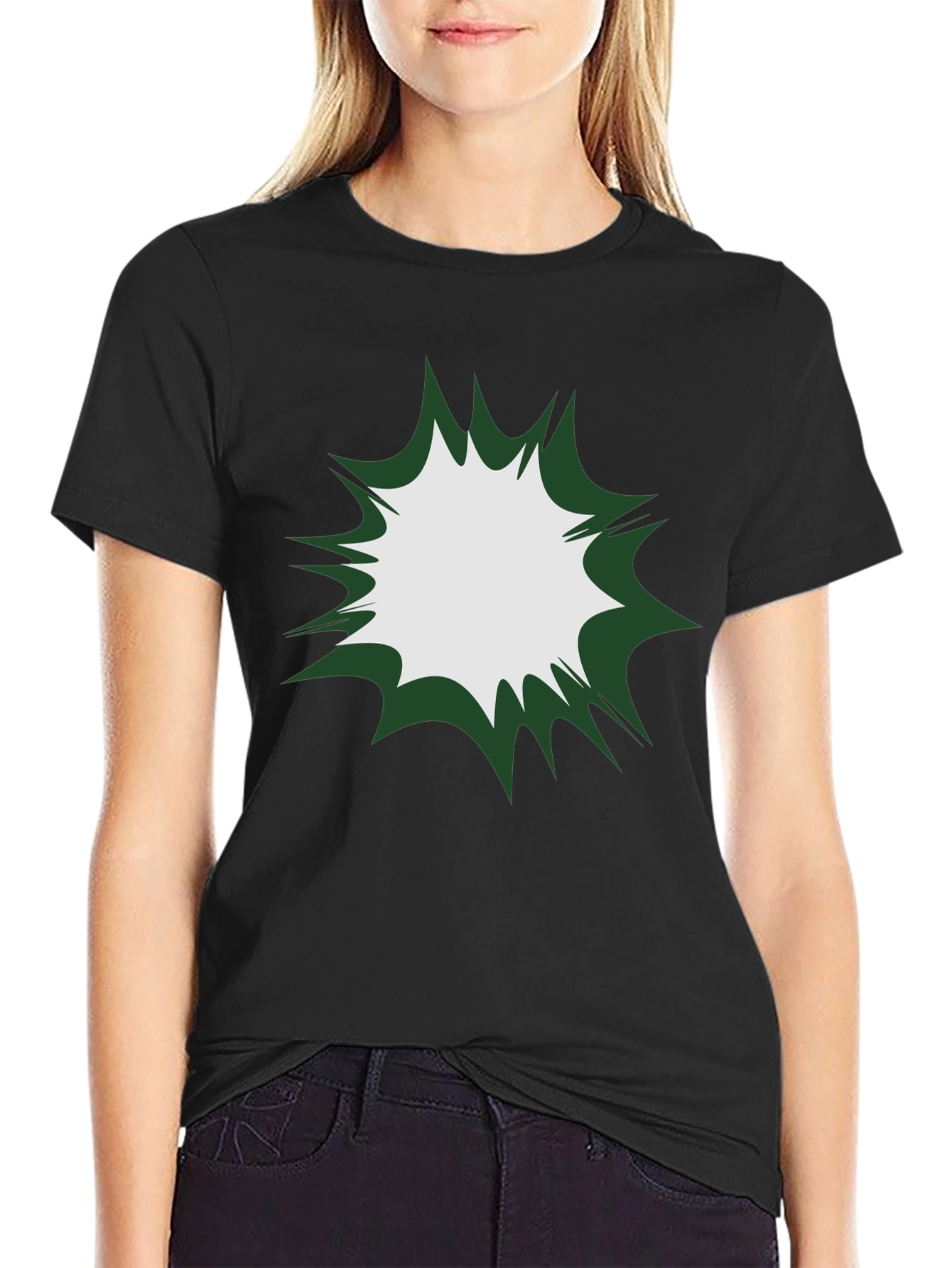 Mens Black T-Shirt - Exploding Graphic Design