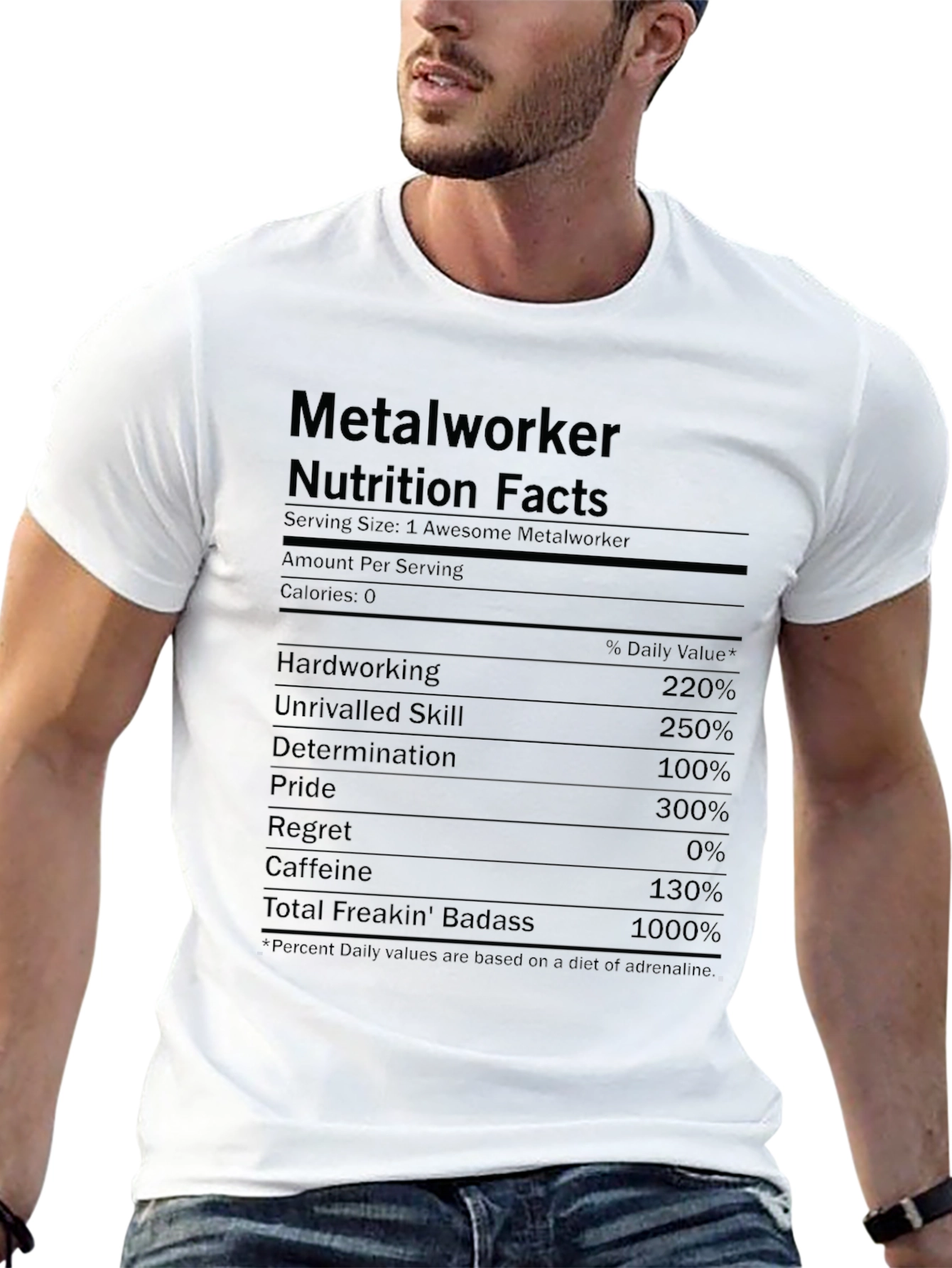 Metalworker Nutrition Facts Funny T-Shirt