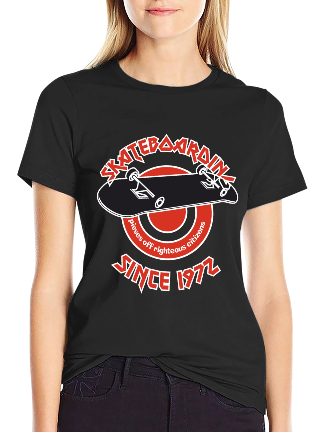 Skateboarding Since 1972 Black T-Shirt