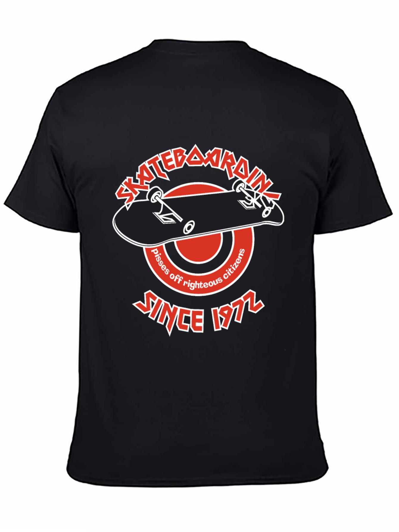 Skateboarding Since 1972 Black T-Shirt