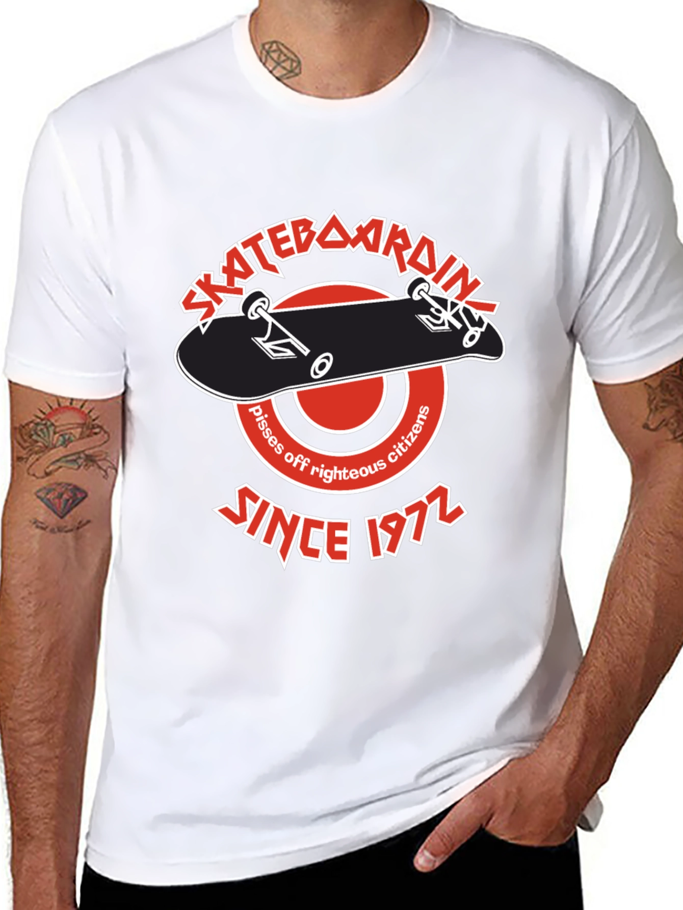 Skateboarding Since 1972 Black T-Shirt