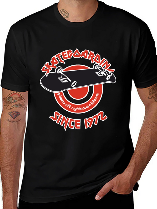 Skateboarding Since 1972 Black T-Shirt