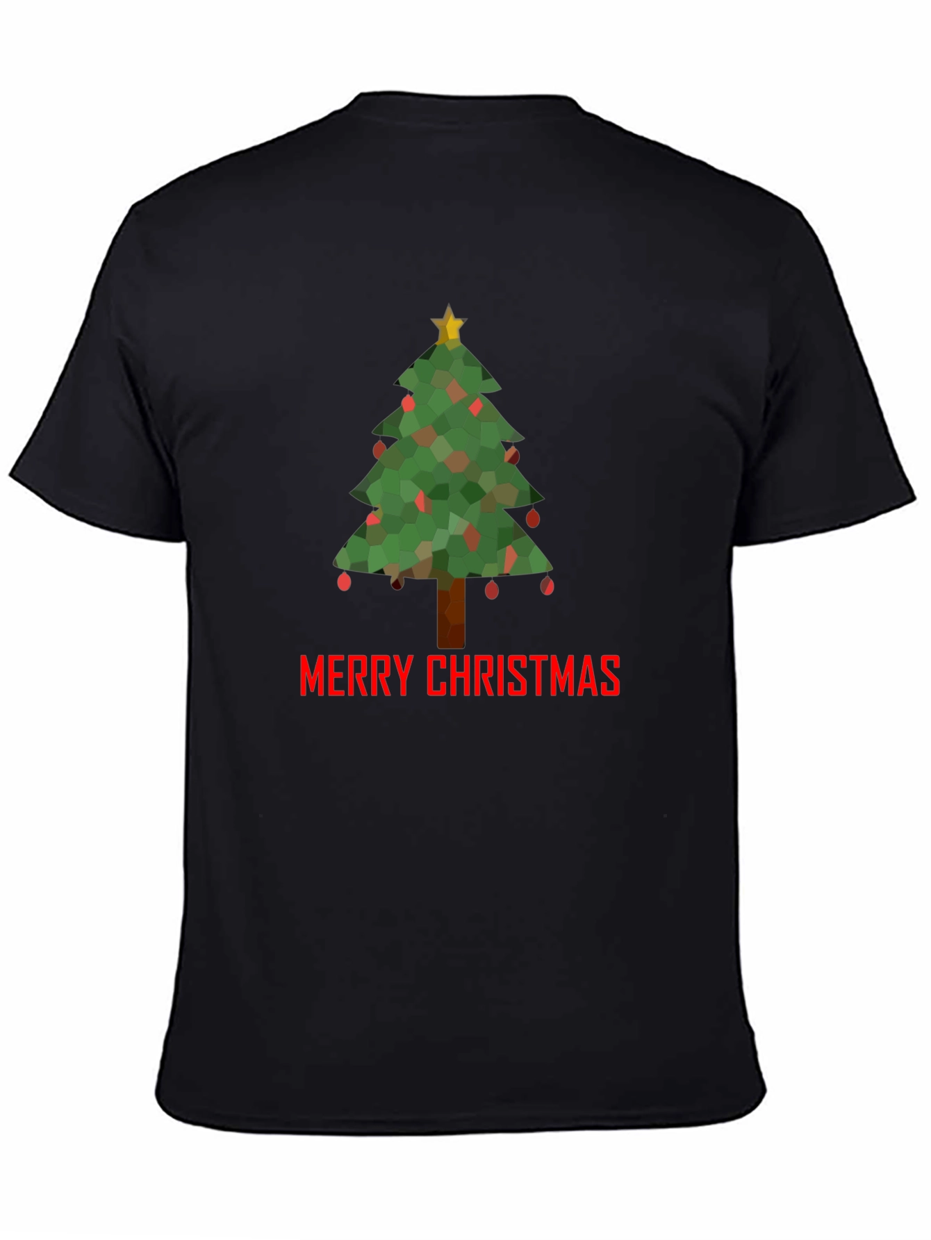 Merry Christmas Tree Graphic T-Shirt