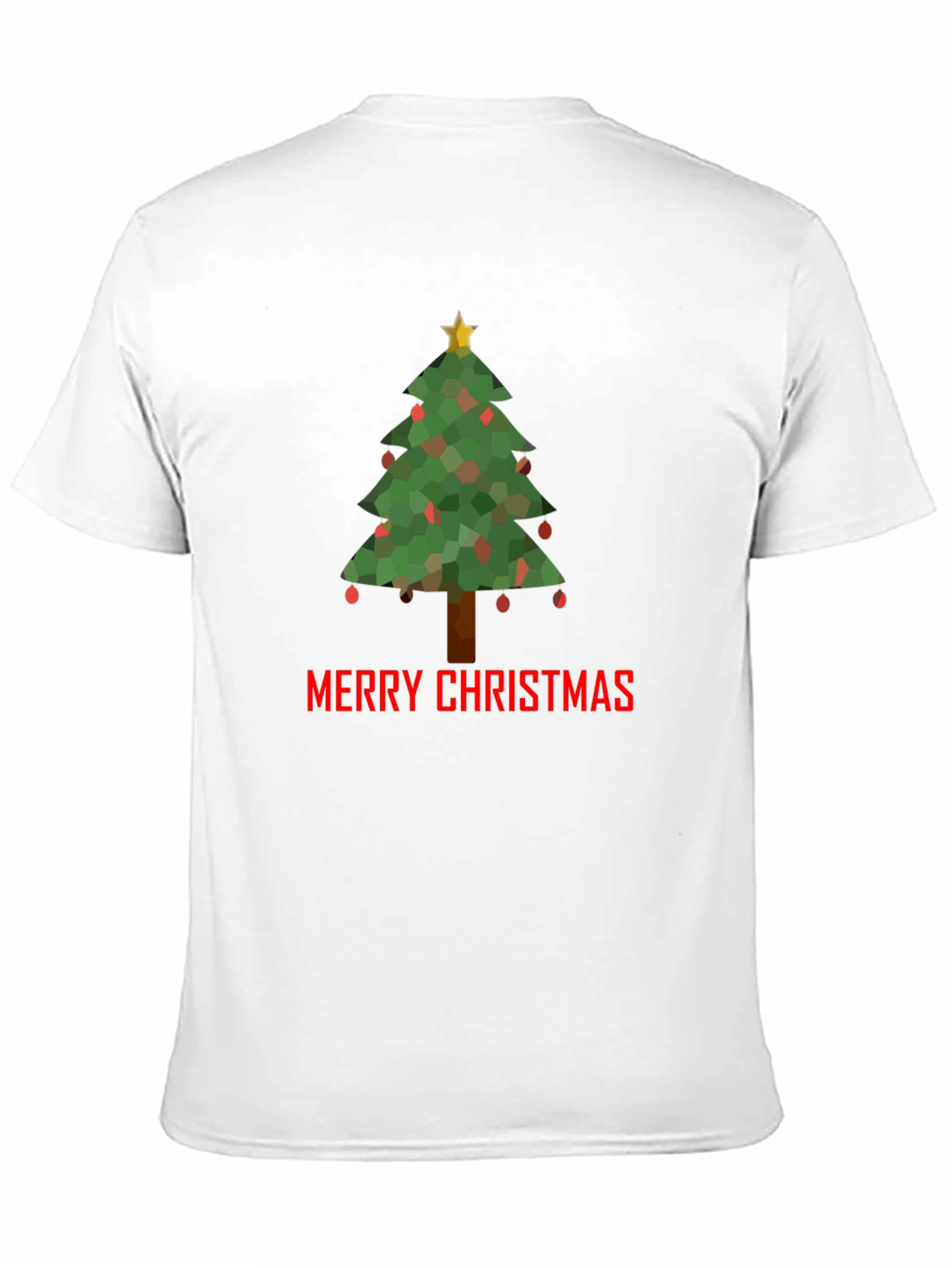 Merry Christmas Tree Graphic T-Shirt