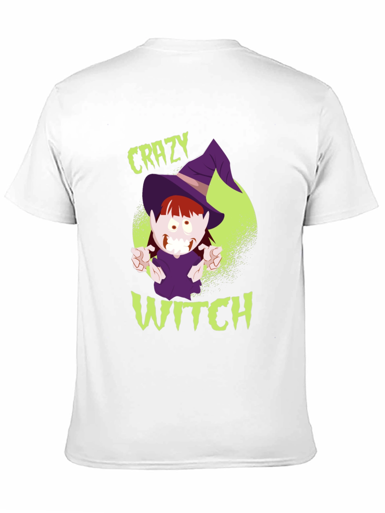 Crazy Witch Graphic Tee - Halloween Shirt
