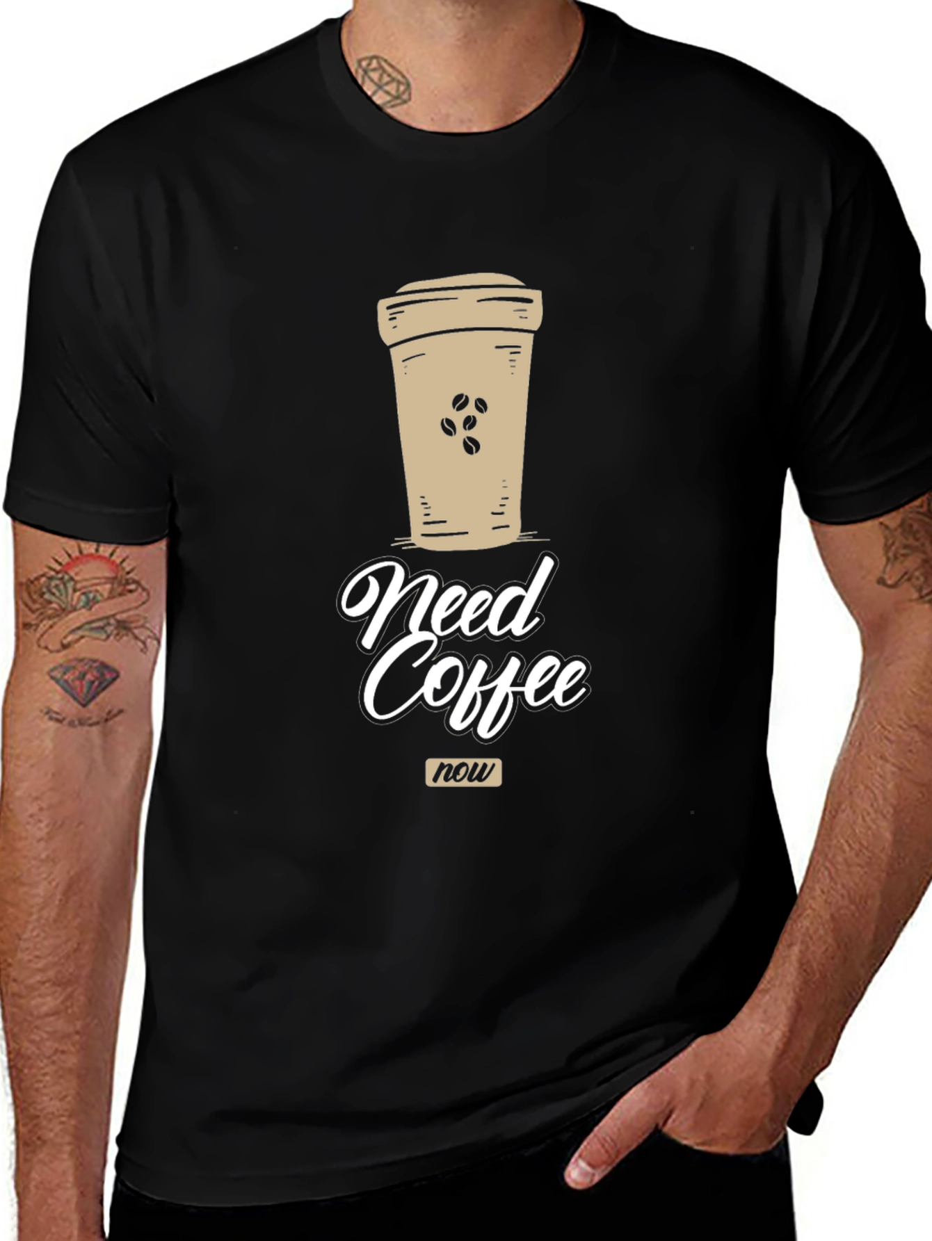 Need Coffee Now Graphic Tee - Unisex Black T-Shirt