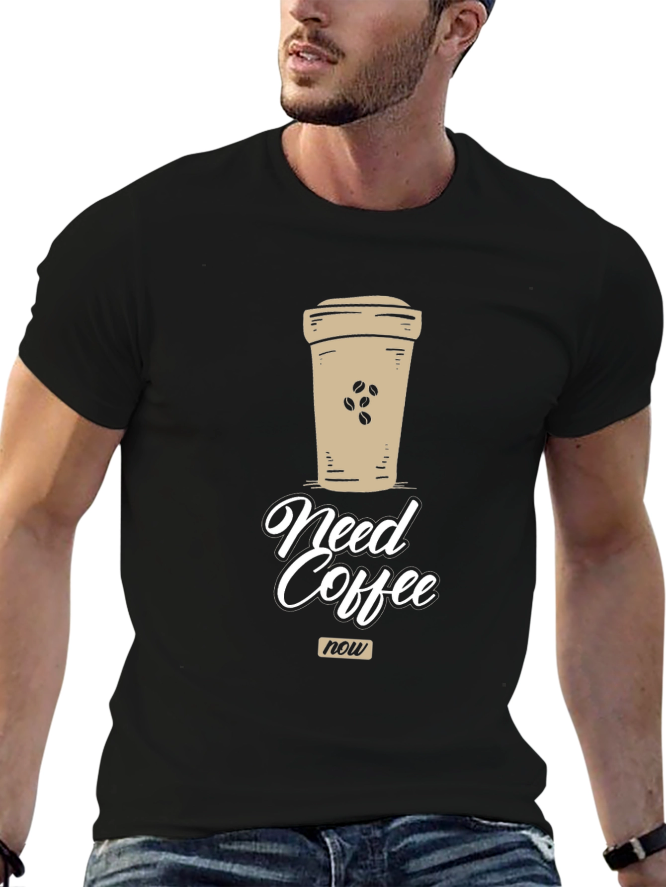 Need Coffee Now Graphic Tee - Unisex Black T-Shirt