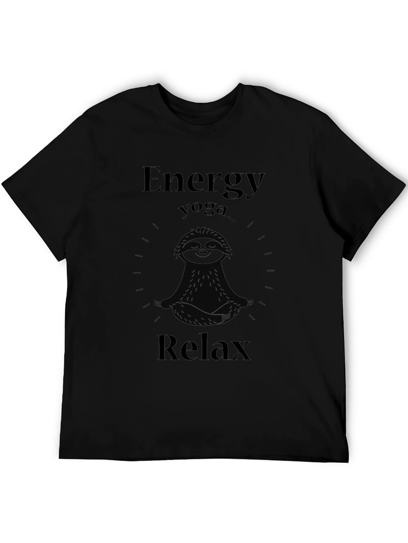 Energy Yoga Relax Sloth Graphic T-Shirt