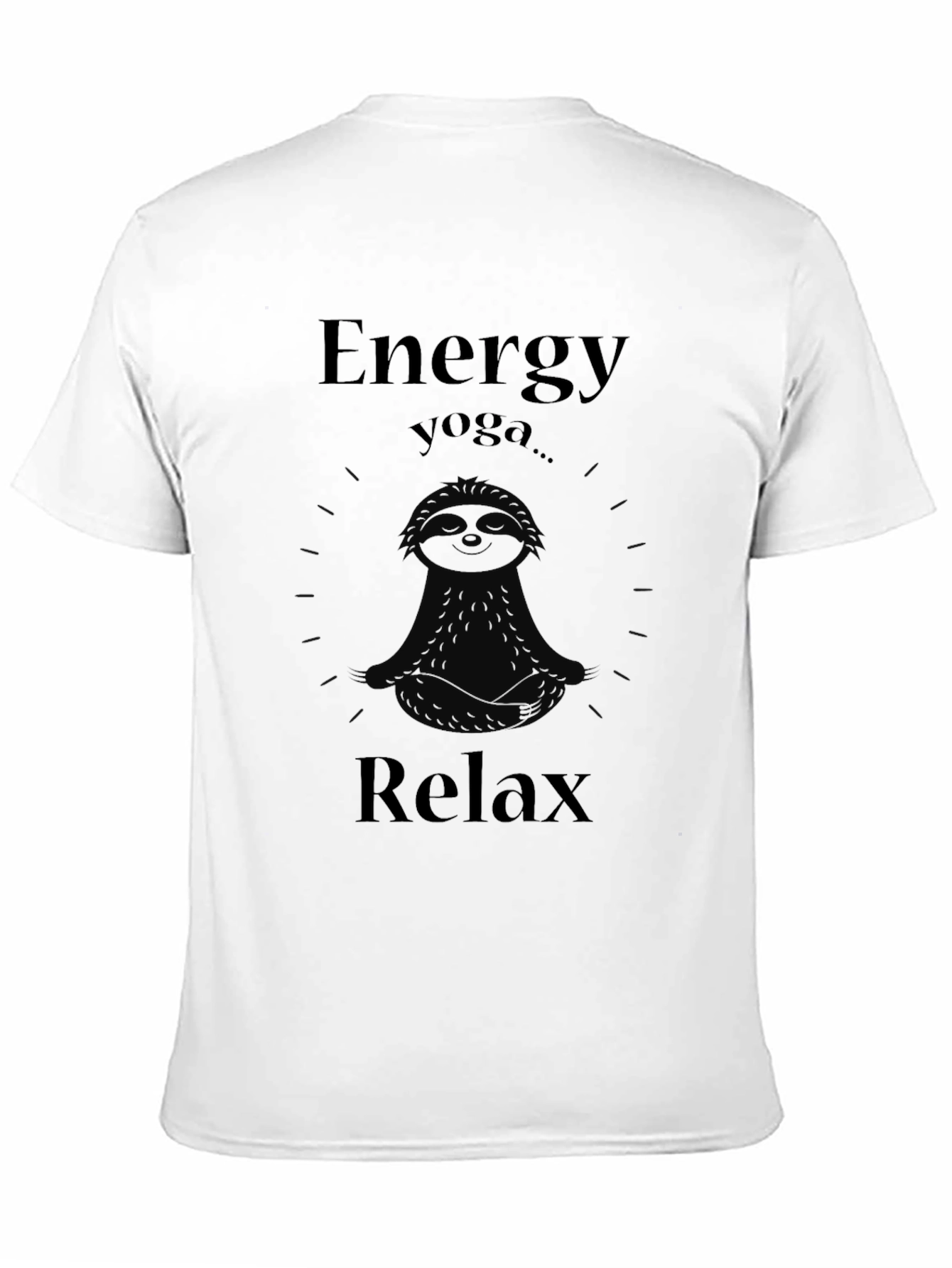 Energy Yoga Relax Sloth Graphic T-Shirt
