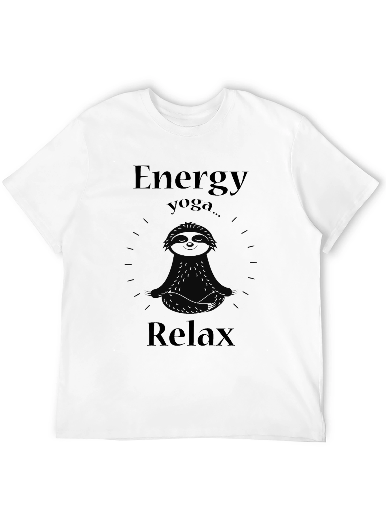 Energy Yoga Relax Sloth Graphic T-Shirt