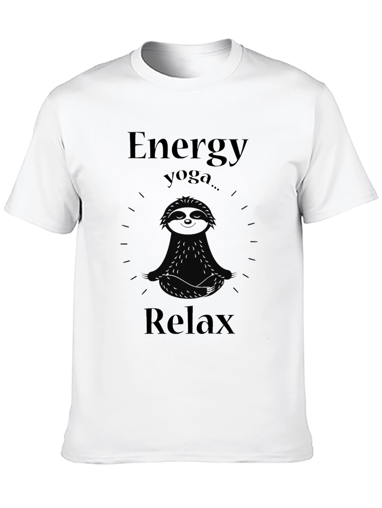 Energy Yoga Relax Sloth Graphic T-Shirt