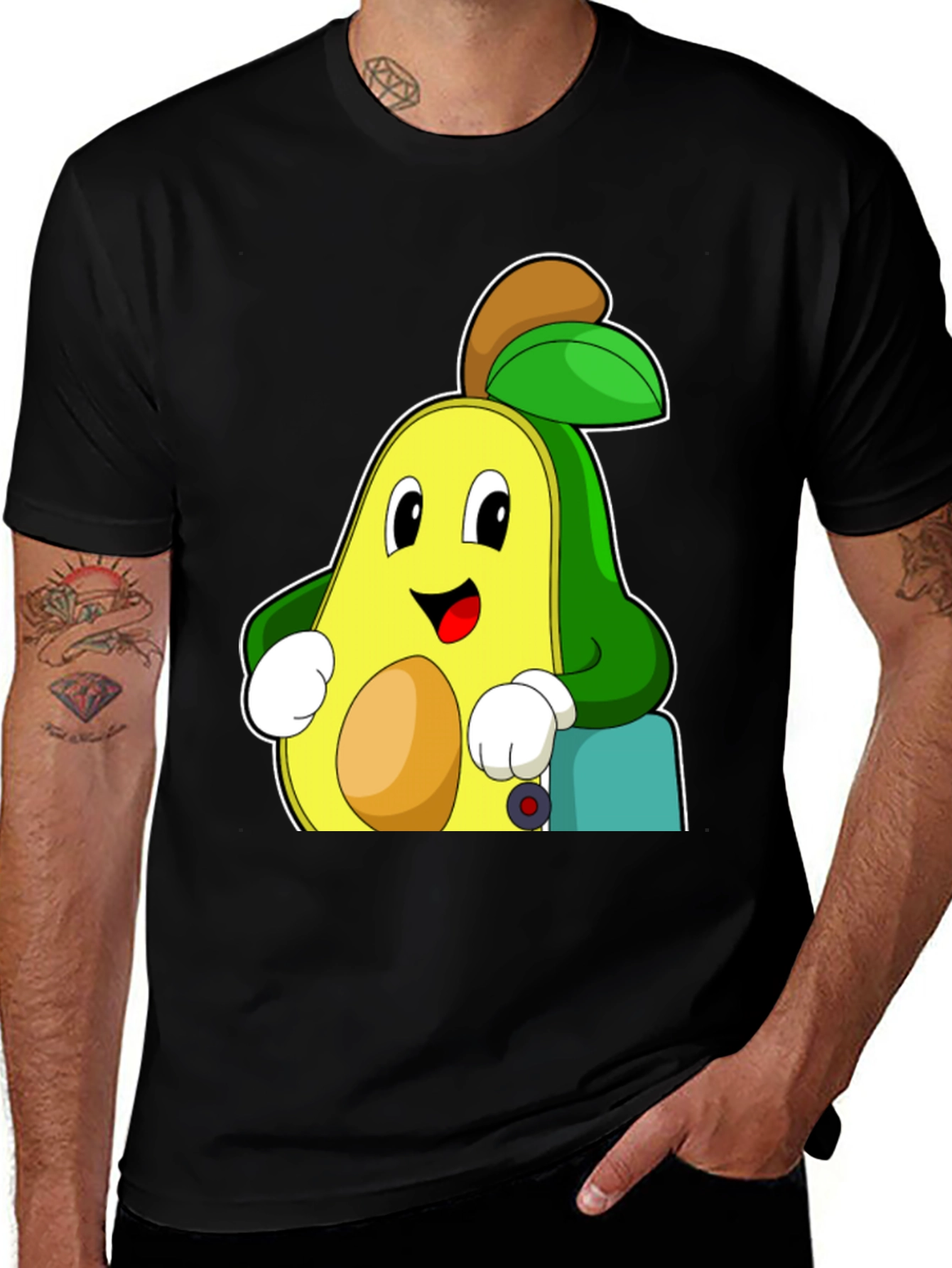 Funny Avocado Cartoon Graphic Tee