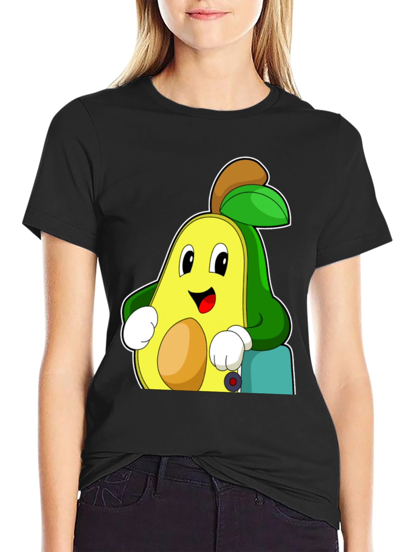 Funny Avocado Cartoon Graphic Tee