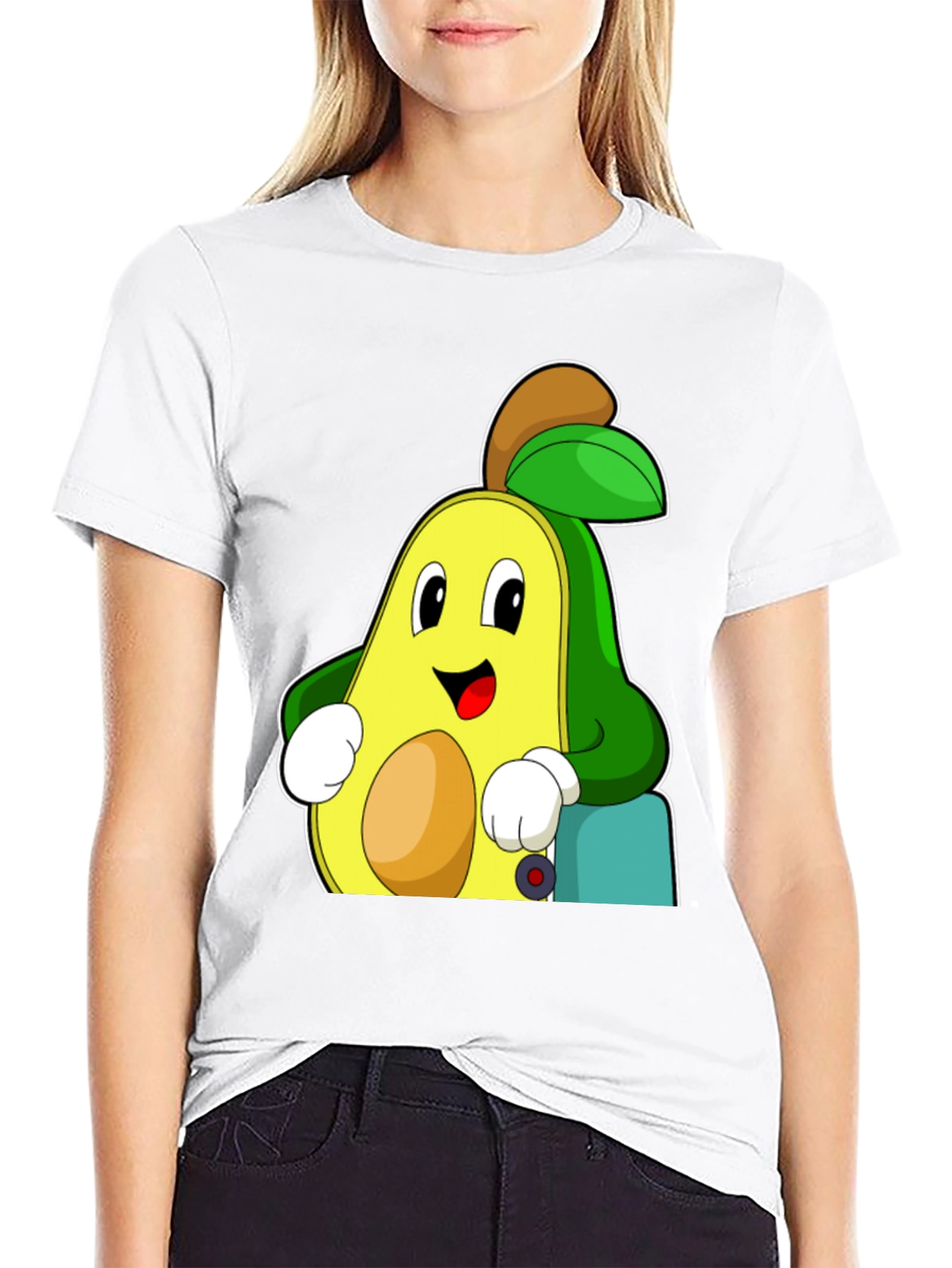 Funny Avocado Cartoon Graphic Tee