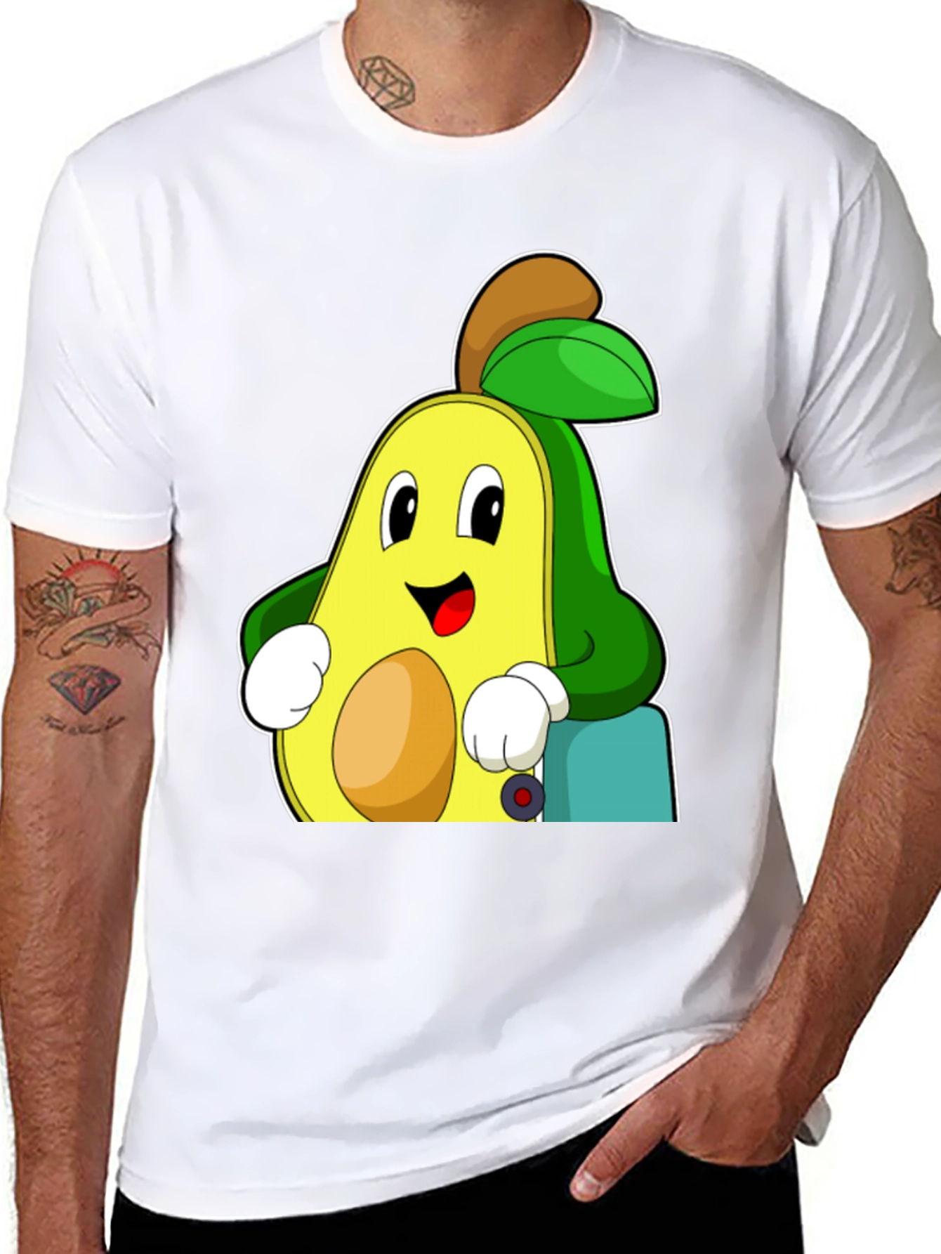 Funny Avocado Cartoon Graphic Tee