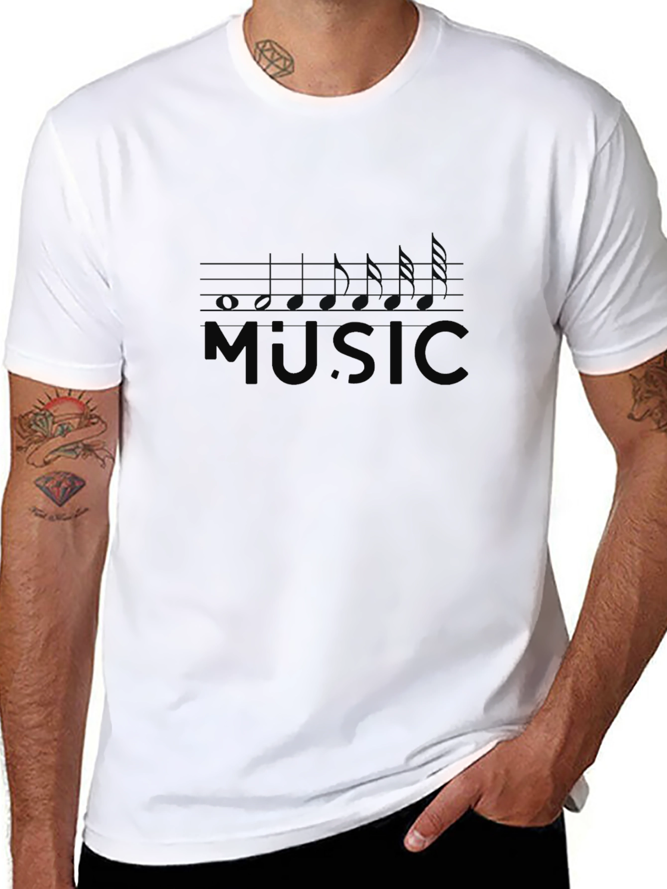 Black Music T-Shirt - Classic Style