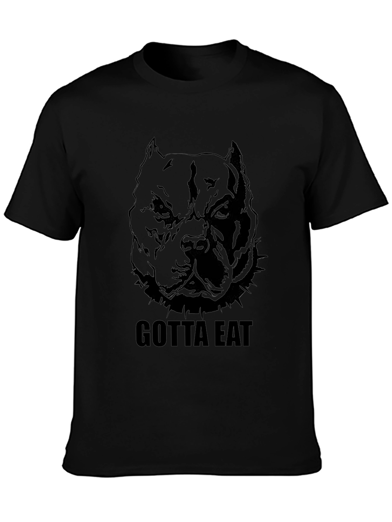 Gotta Eat Pitbull Graphic Tee - Mens Black T-Shirt