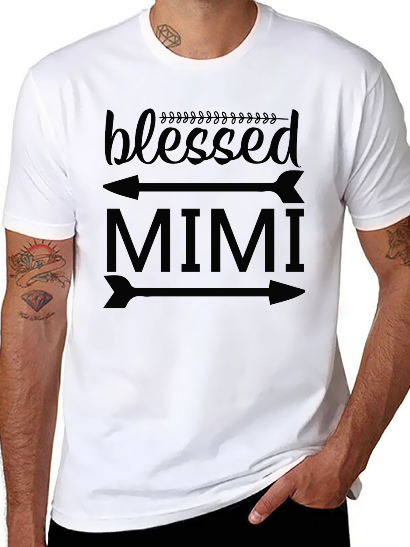 Blessed Mimi Arrow Graphic T-Shirt